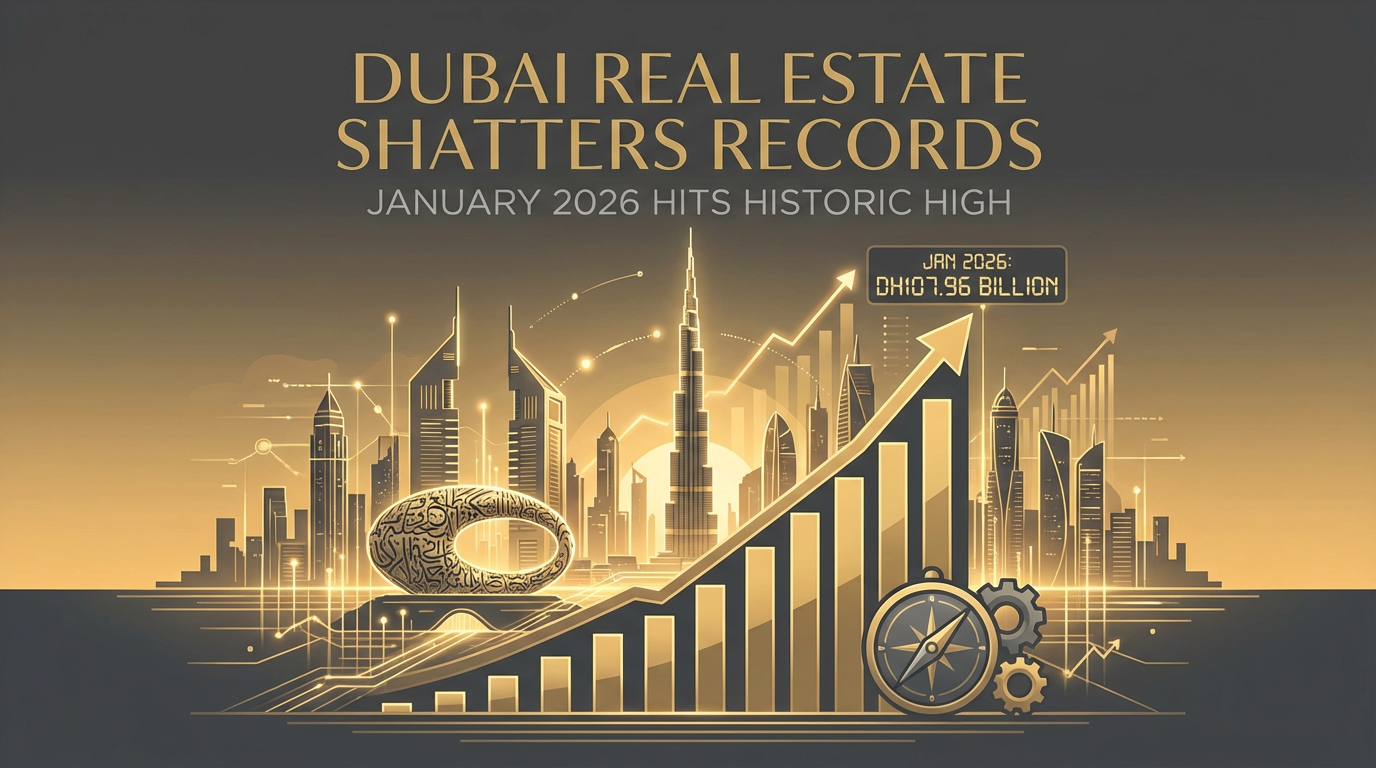 Dubai Real Estate Shatters Records January 2026 Hits Historic High of Dh107.96 Billion